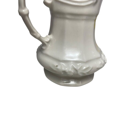 Vintage Red Cliff Ironstone Miniature Creamer Pitcher Grape Leaves 3 1/8” Tall - Picture 3 of 13